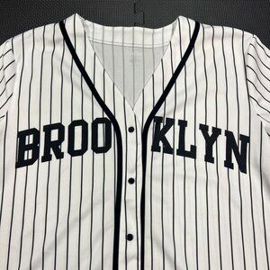 Refuge Athletics Brooklyn Pinstripe Baseball Jersey Stylish Sporty Design